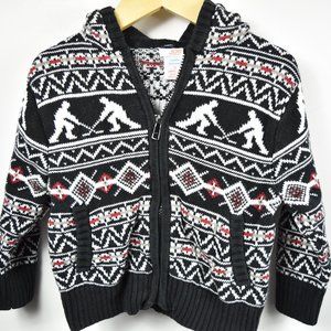 Heavy full zip knit hoodie  3T